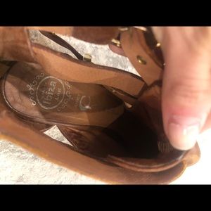 Jeffery Campbell brown leather boots size 8